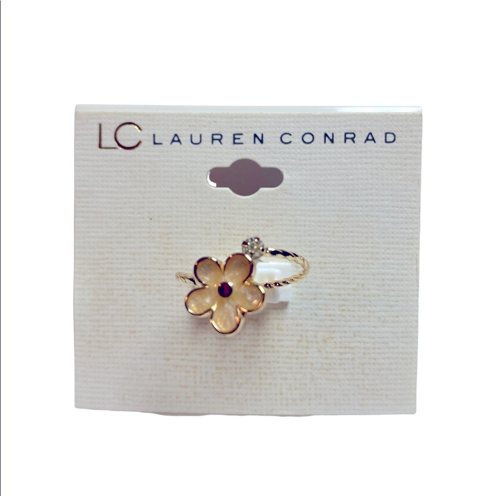 Lauren Conrad Designer Flower Adjustable Ring